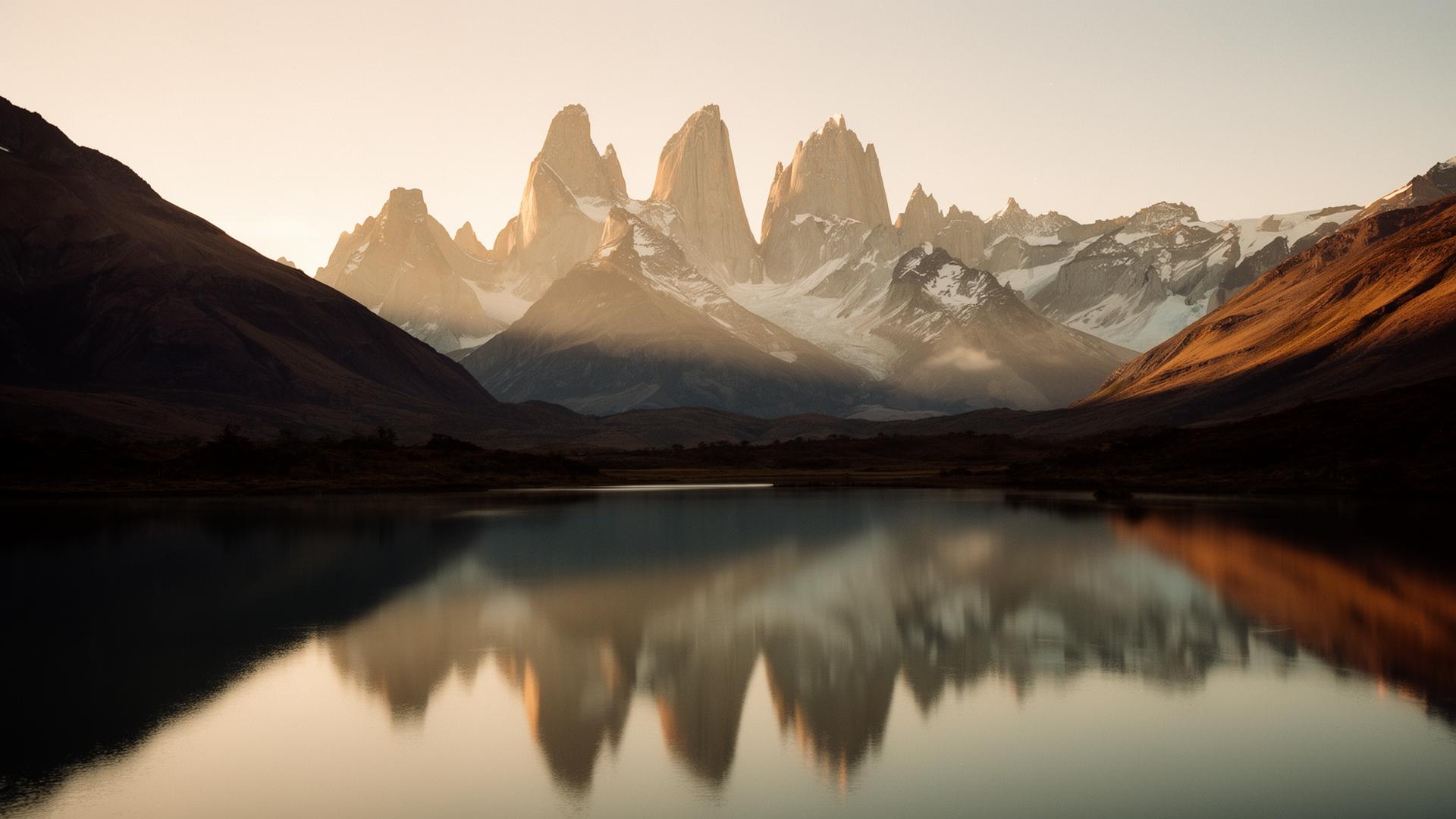 Macizo Paine al amanecer, Patagonia